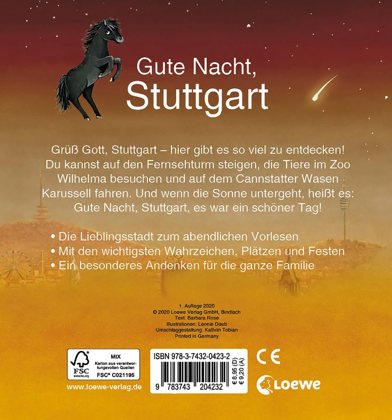 Rückseite: 9783743204232 | Gute Nacht, Stuttgart | Barbara Rose | Buch | 22 S. | Deutsch | 2020