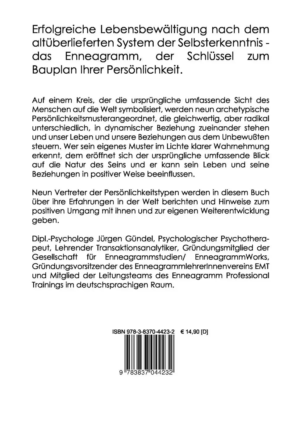 Rückseite: 9783837044232 | Das Enneagramm | Neun Weisen, die Welt zu sehen | Jürgen Gündel | Buch
