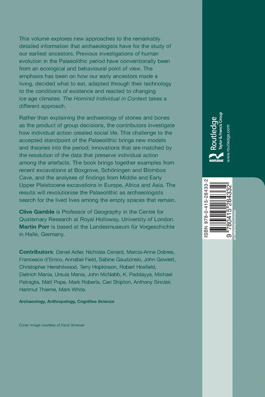 Rückseite: 9780415284332 | Hominid Individual in Context | Clive Gamble (u. a.) | Taschenbuch
