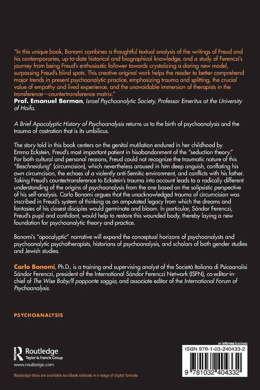Rückseite: 9781032404332 | A Brief Apocalyptic History of Psychoanalysis | Erasing Trauma | Buch