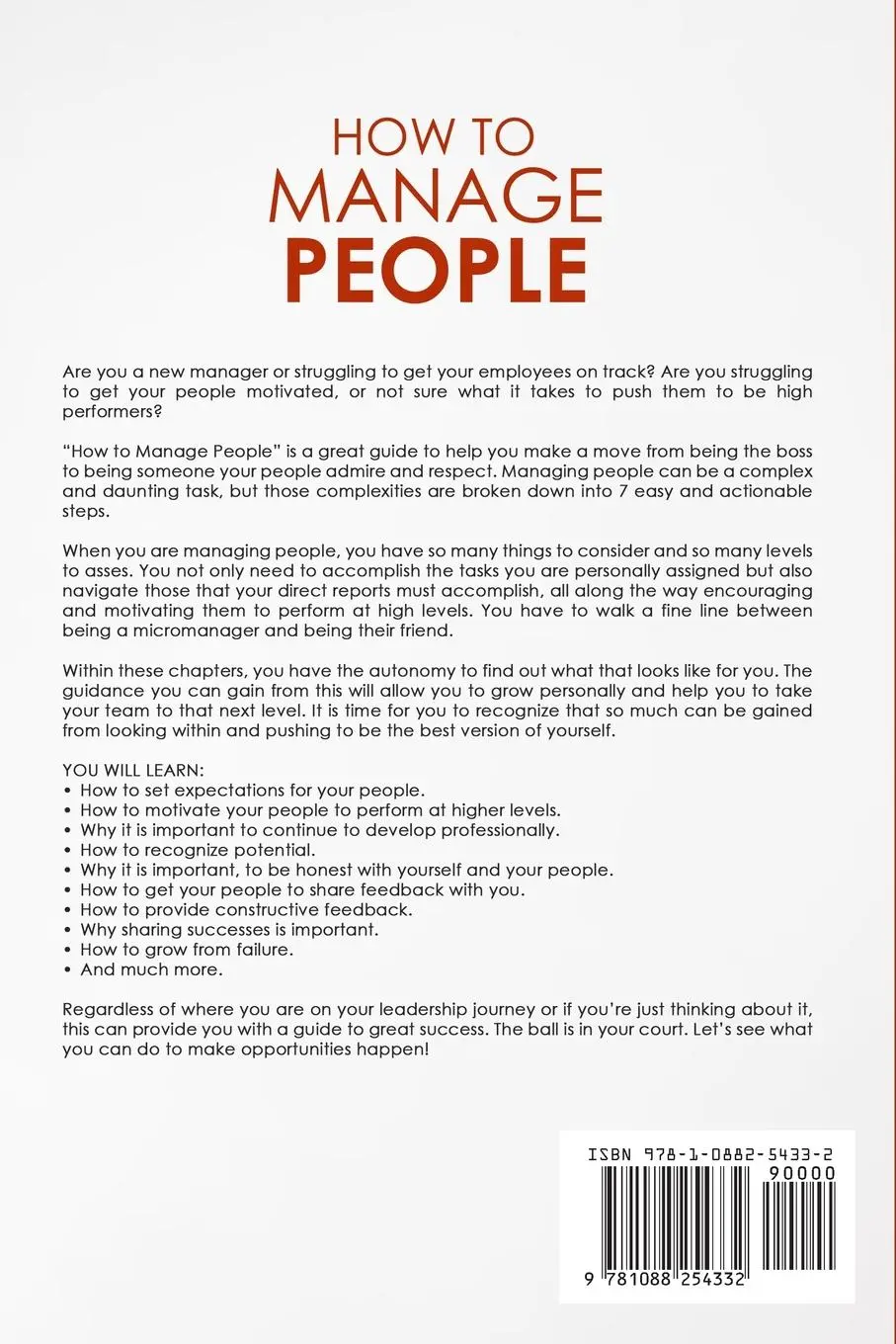 Rückseite: 9781088254332 | How to Manage People | Caden Burke | Taschenbuch | Englisch | 2023