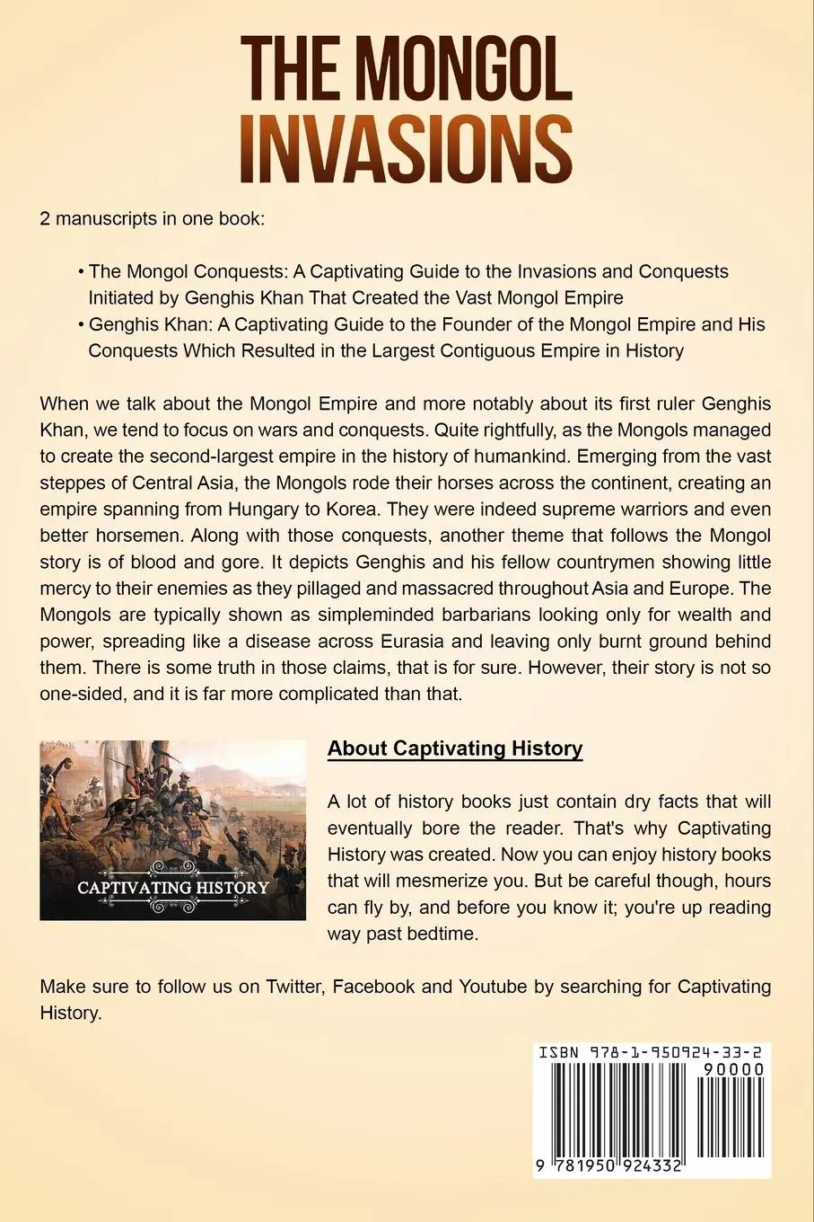 Rückseite: 9781950924332 | The Mongol Invasions | Captivating History | Taschenbuch | Englisch