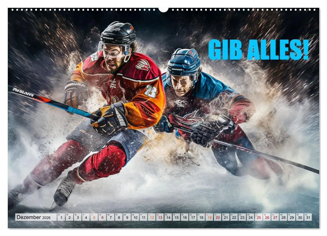 Bild: 9783457494332 | Eishockey und positive Gedanken (hochwertiger Premium Wandkalender...