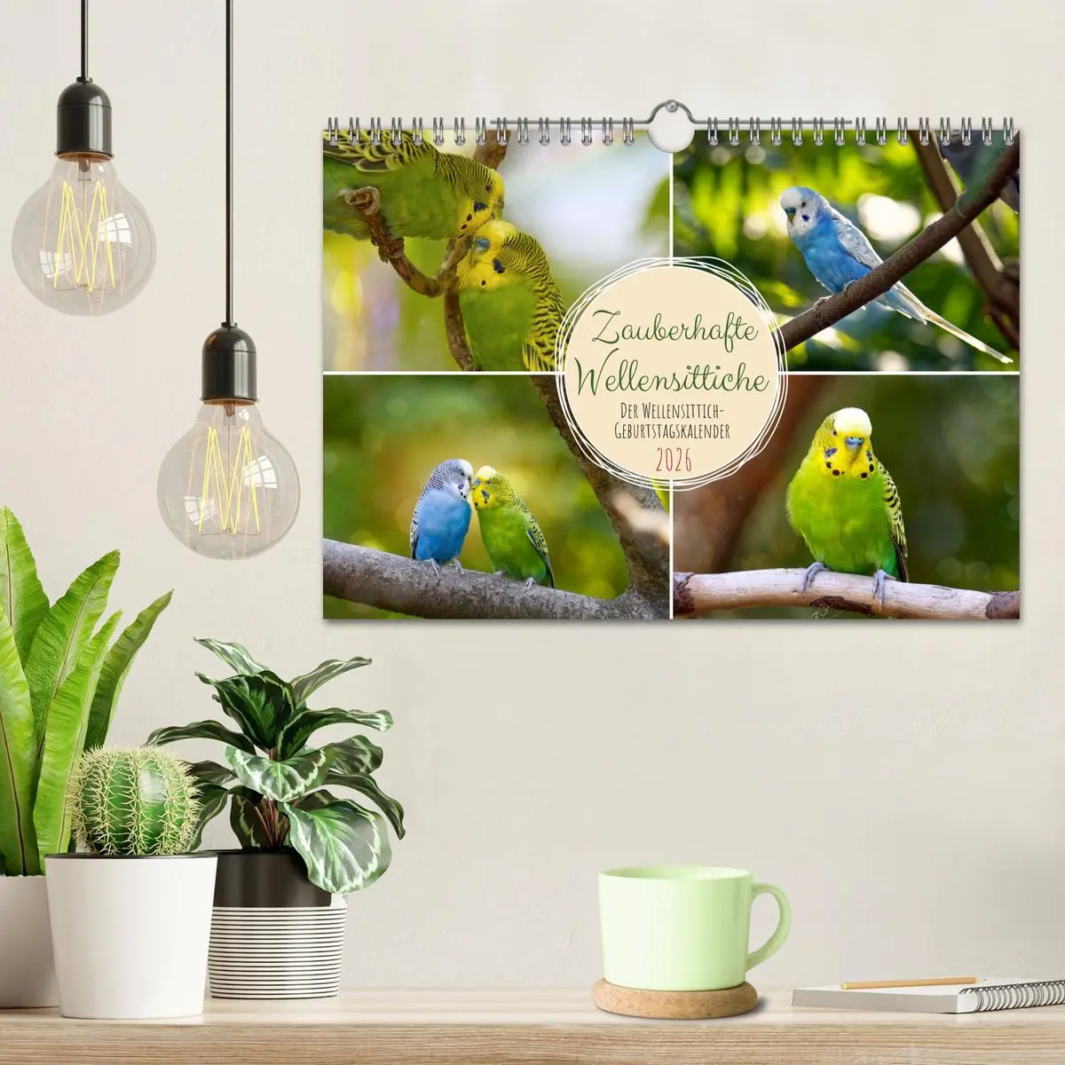 Bild: 9783457564332 | Zauberhafte Wellensittiche (Wandkalender 2026 DIN A4 quer),...