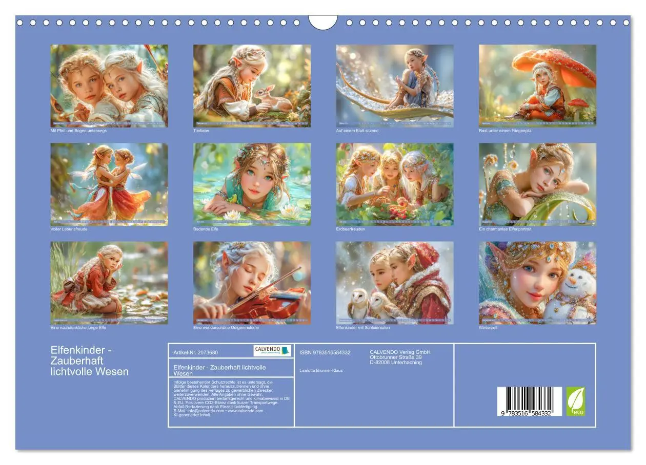 Bild: 9783516584332 | Elfenkinder - Zauberhaft lichtvolle Wesen (Wandkalender 2026 DIN A3...