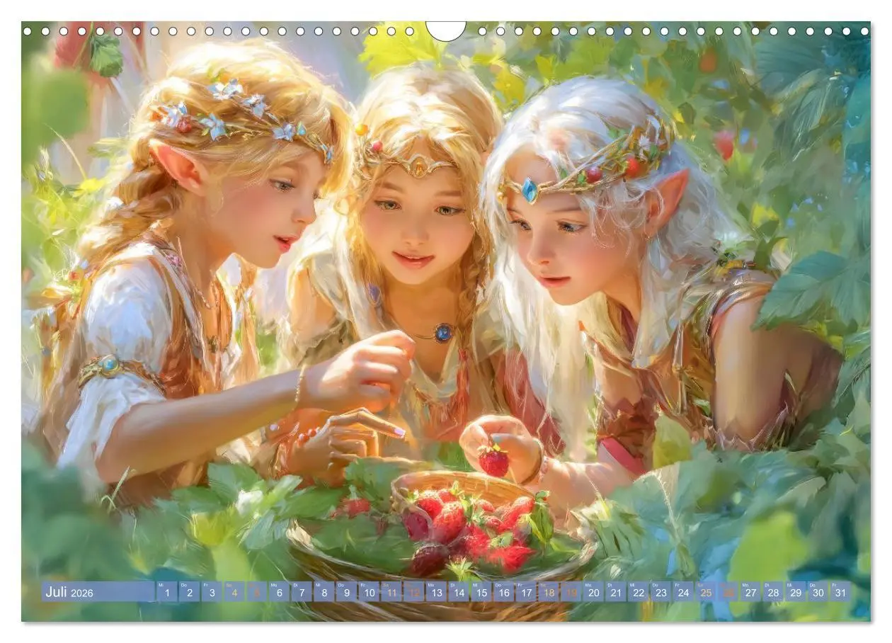 Bild: 9783516584332 | Elfenkinder - Zauberhaft lichtvolle Wesen (Wandkalender 2026 DIN A3...