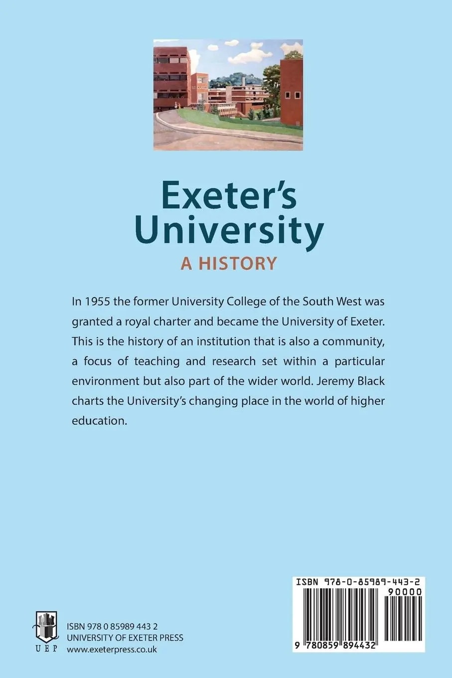 Rückseite: 9780859894432 | Exeter's University | A History | Jeremy Black | Taschenbuch | 2019