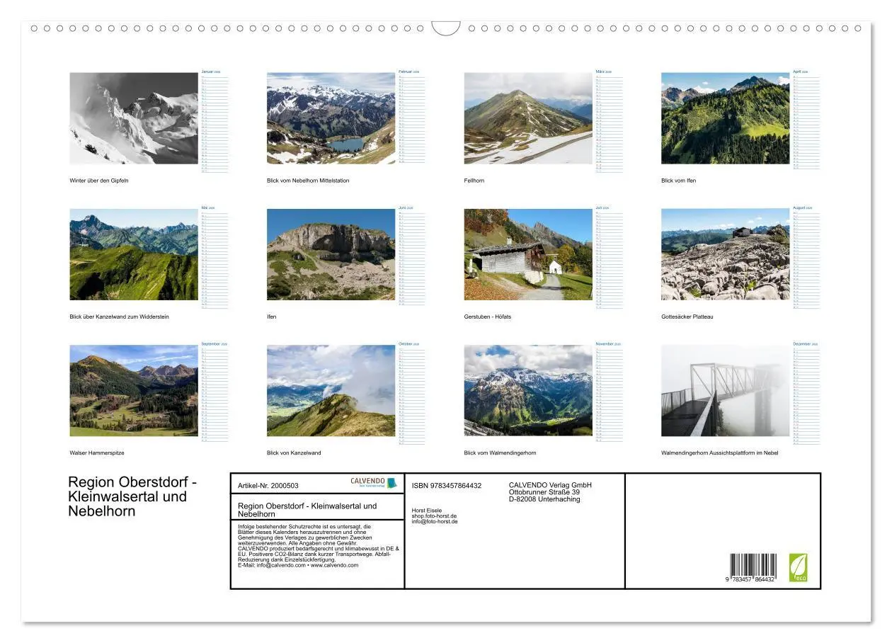 Bild: 9783457864432 | Region Oberstdorf - Kleinwalsertal und Nebelhorn (Wandkalender 2026...