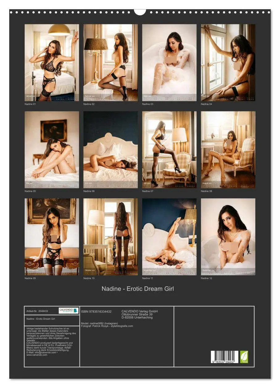 Bild: 9783516334432 | Nadine - Erotic Dream Girl (Wandkalender 2026 DIN A2 hoch),...