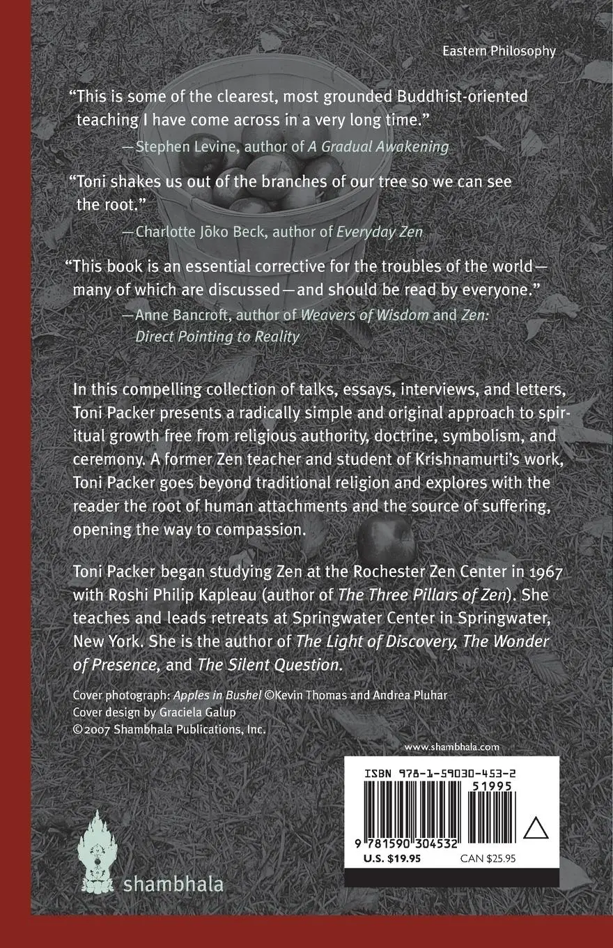 Rückseite: 9781590304532 | The Work of This Moment | Toni Packer | Taschenbuch | Englisch | 2007