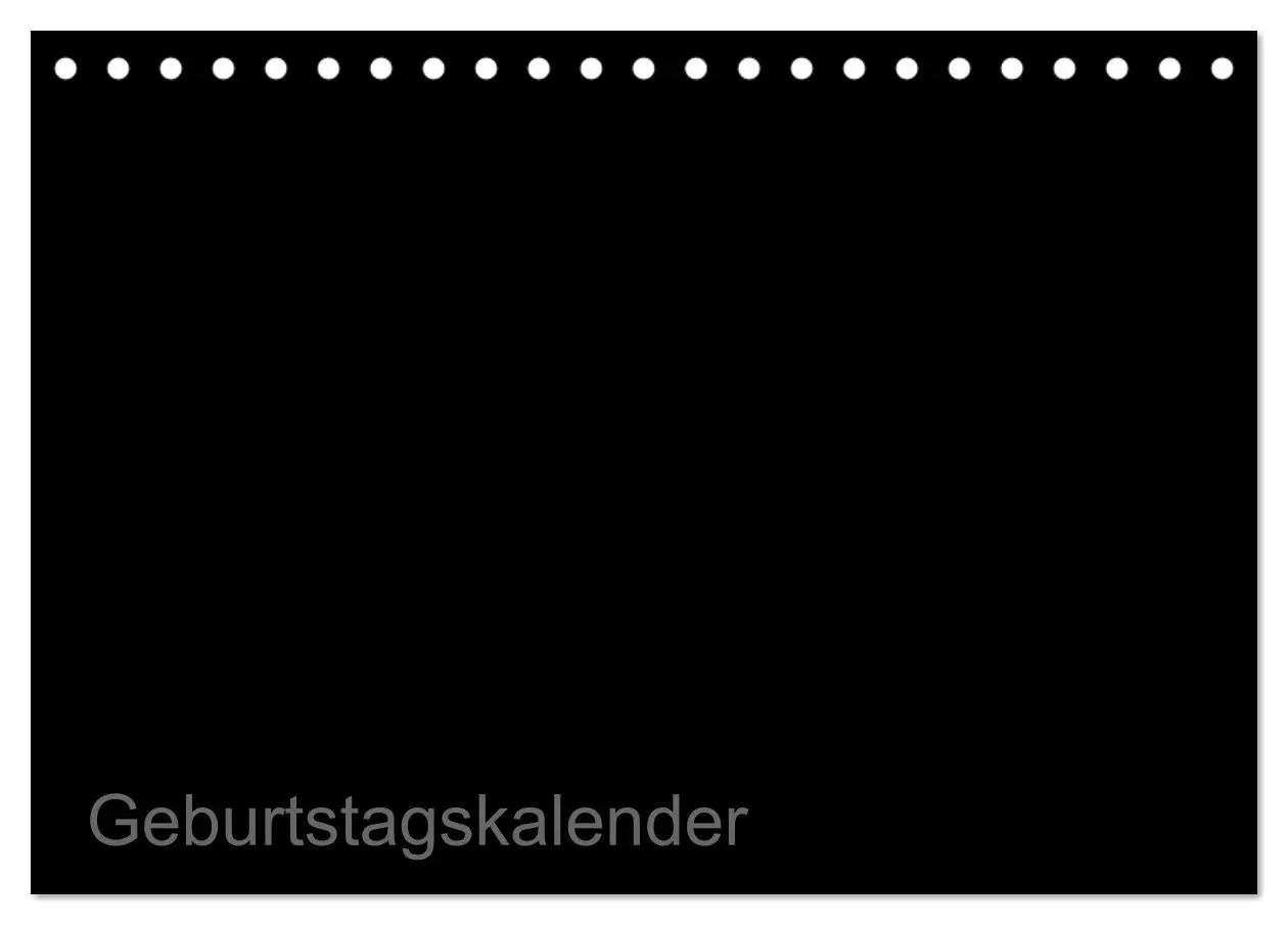 Cover: 9783435764532 | Bastel-Geburtstagskalender schwarz / Geburtstagskalender...
