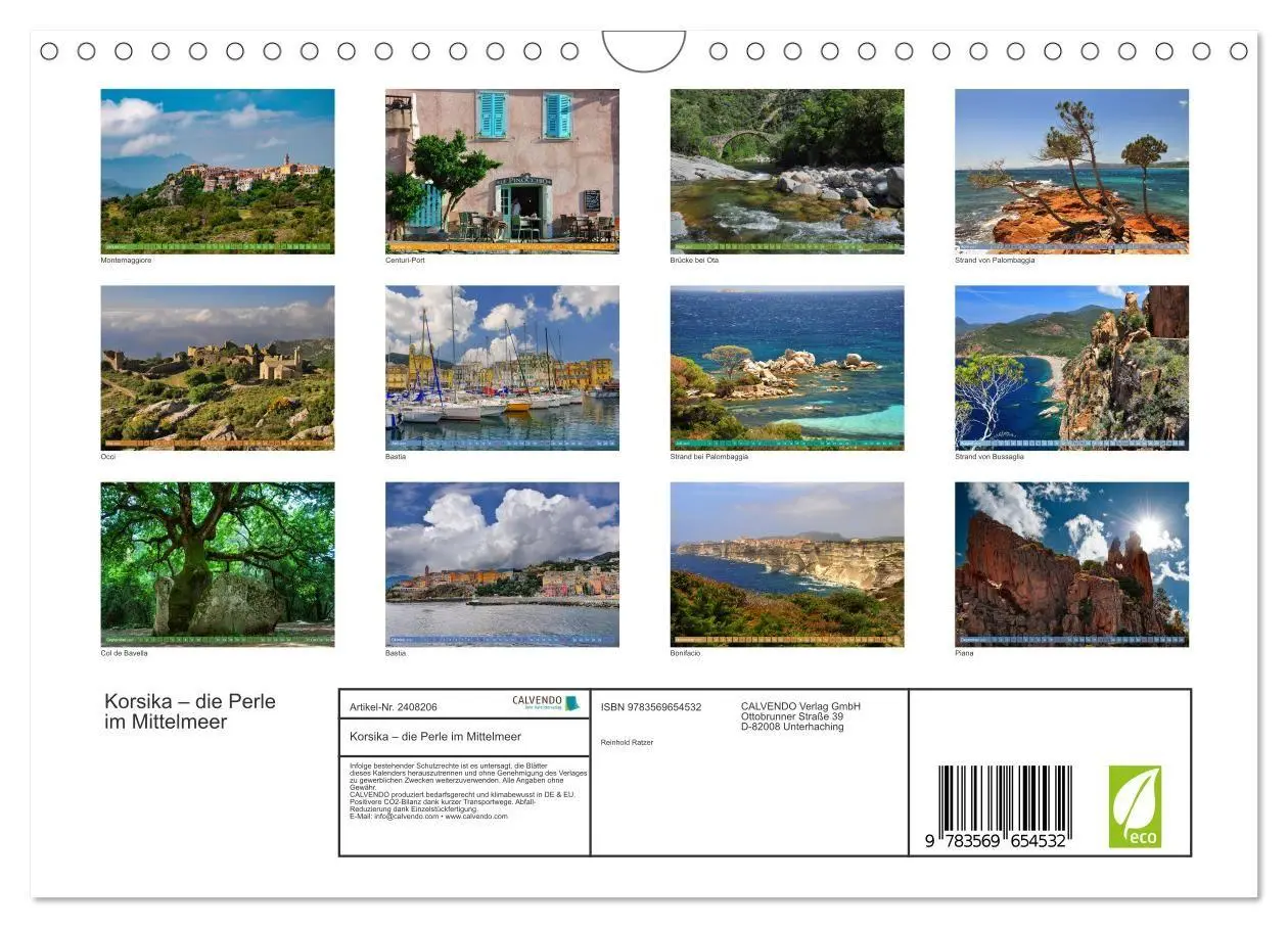 Bild: 9783569654532 | Korsika - die Perle im Mittelmeer (Wandkalender 2027 DIN A4 quer),...