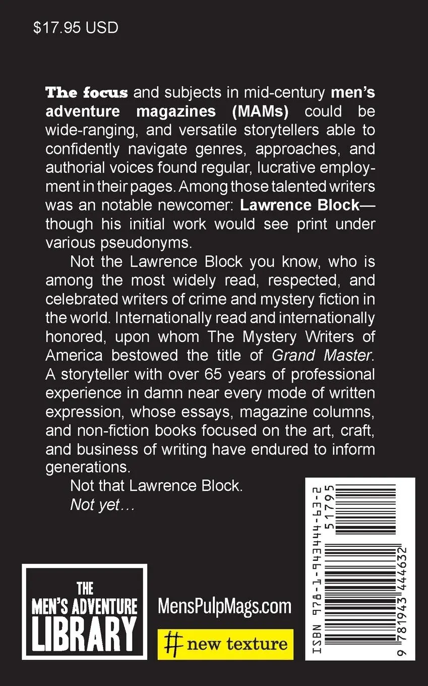 Rückseite: 9781943444632 | The Naked and the Deadly | Lawrence Block in Men's Adventure Magazines