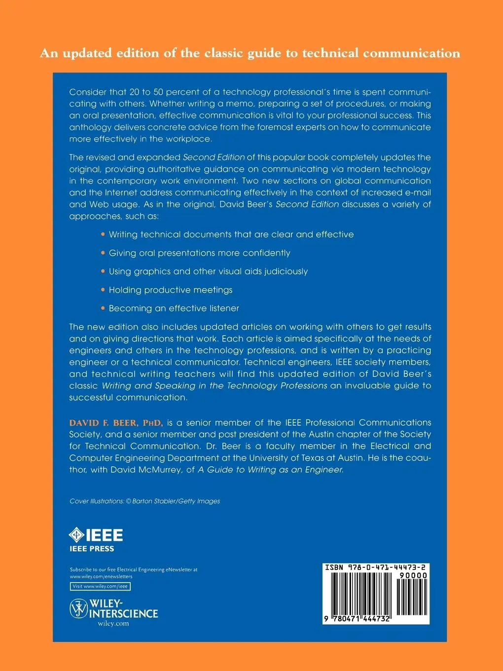 Rückseite: 9780471444732 | Writing and Speaking in the Technology Professions | A Practical Guide