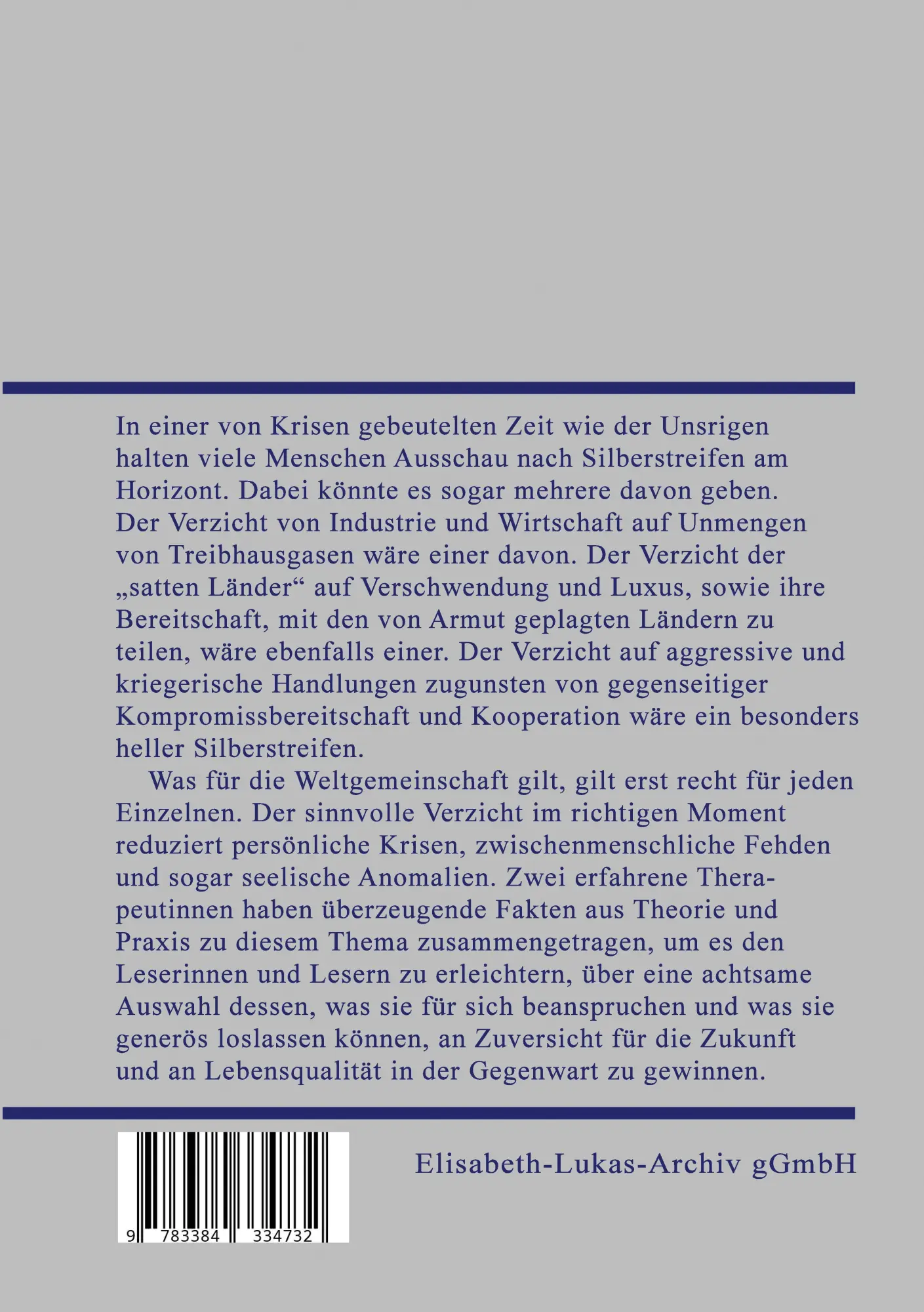 Rückseite: 9783384334732 | Sinnvoller Verzicht | Krisenmanagement neu gedacht | Lukas (u. a.)
