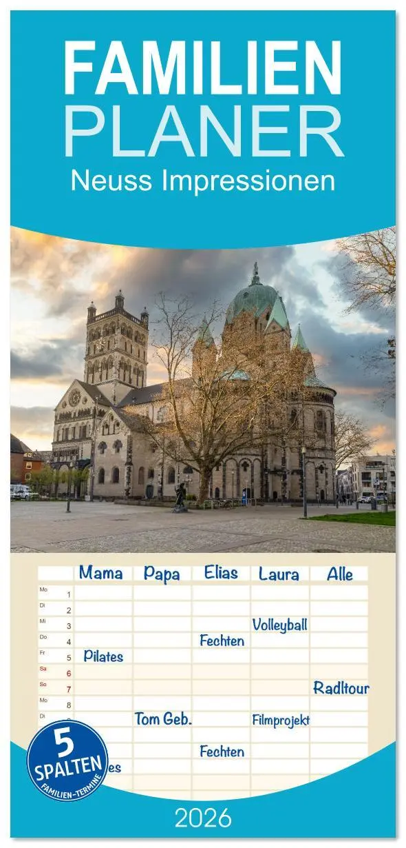 Cover: 9783516614732 | Familienplaner 2026 - Neuss Impressionen mit 5 Spalten...