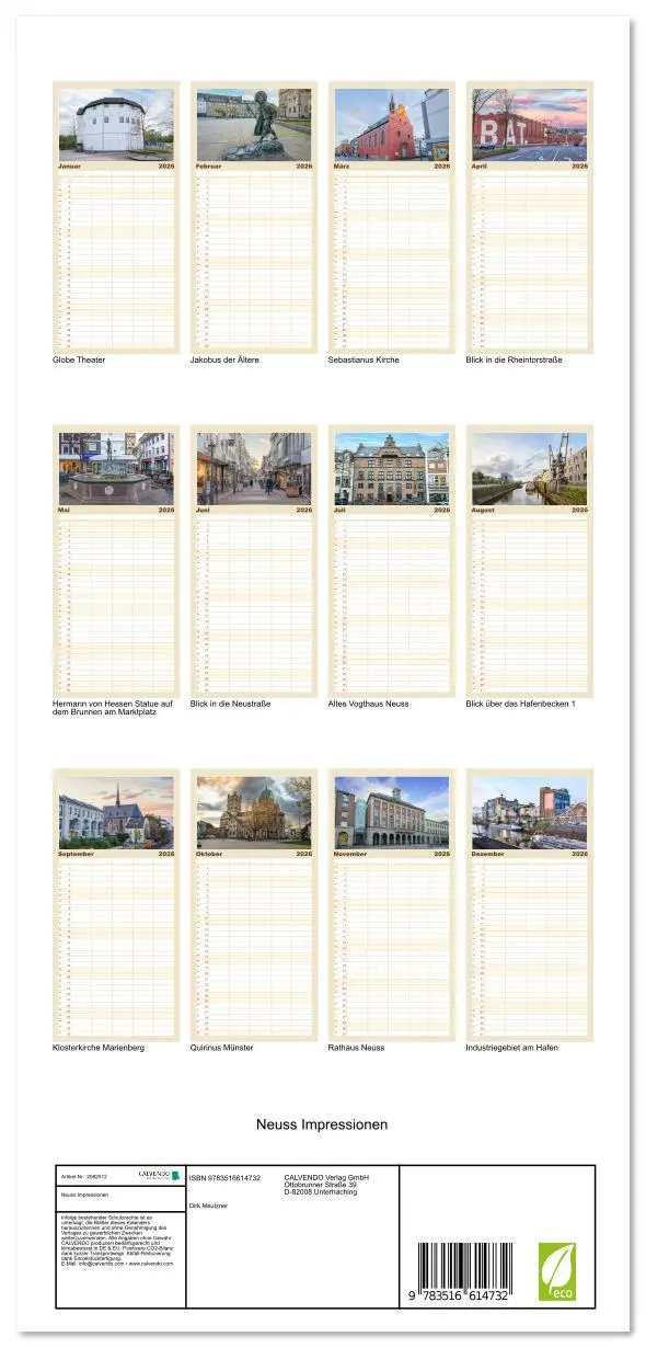 Bild: 9783516614732 | Familienplaner 2026 - Neuss Impressionen mit 5 Spalten...