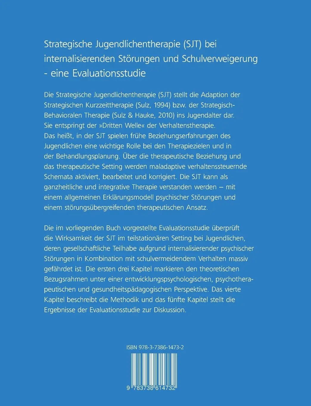 Rückseite: 9783738614732 | Strategische Jugendlichentherapie (SJT) bei internalisierenden...