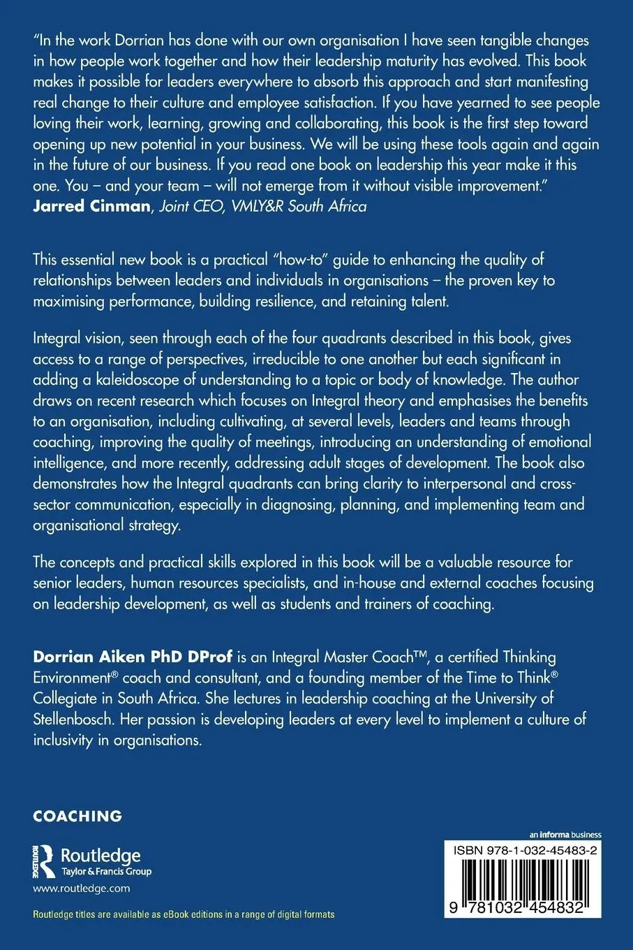 Rückseite: 9781032454832 | An Integral Approach to Transformative Leadership | Dorrian Aiken