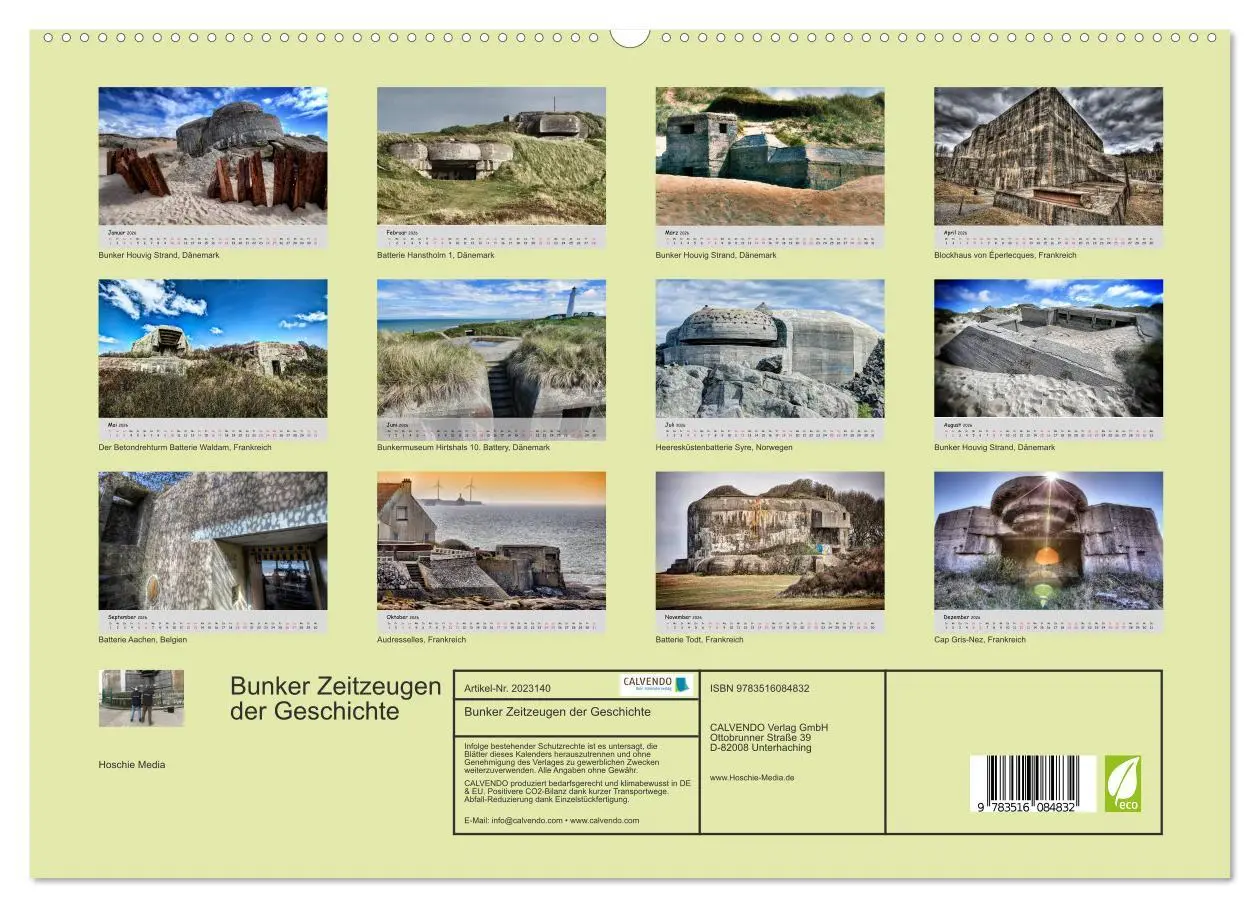 Bild: 9783516084832 | Bunker Zeitzeugen der Geschichte (hochwertiger Premium Wandkalender...