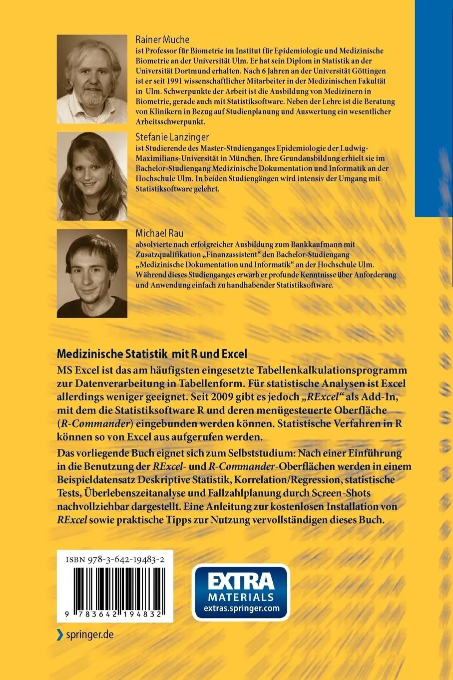 Rückseite: 9783642194832 | Medizinische Statistik mit R und Excel | Rainer Muche (u. a.) | Buch