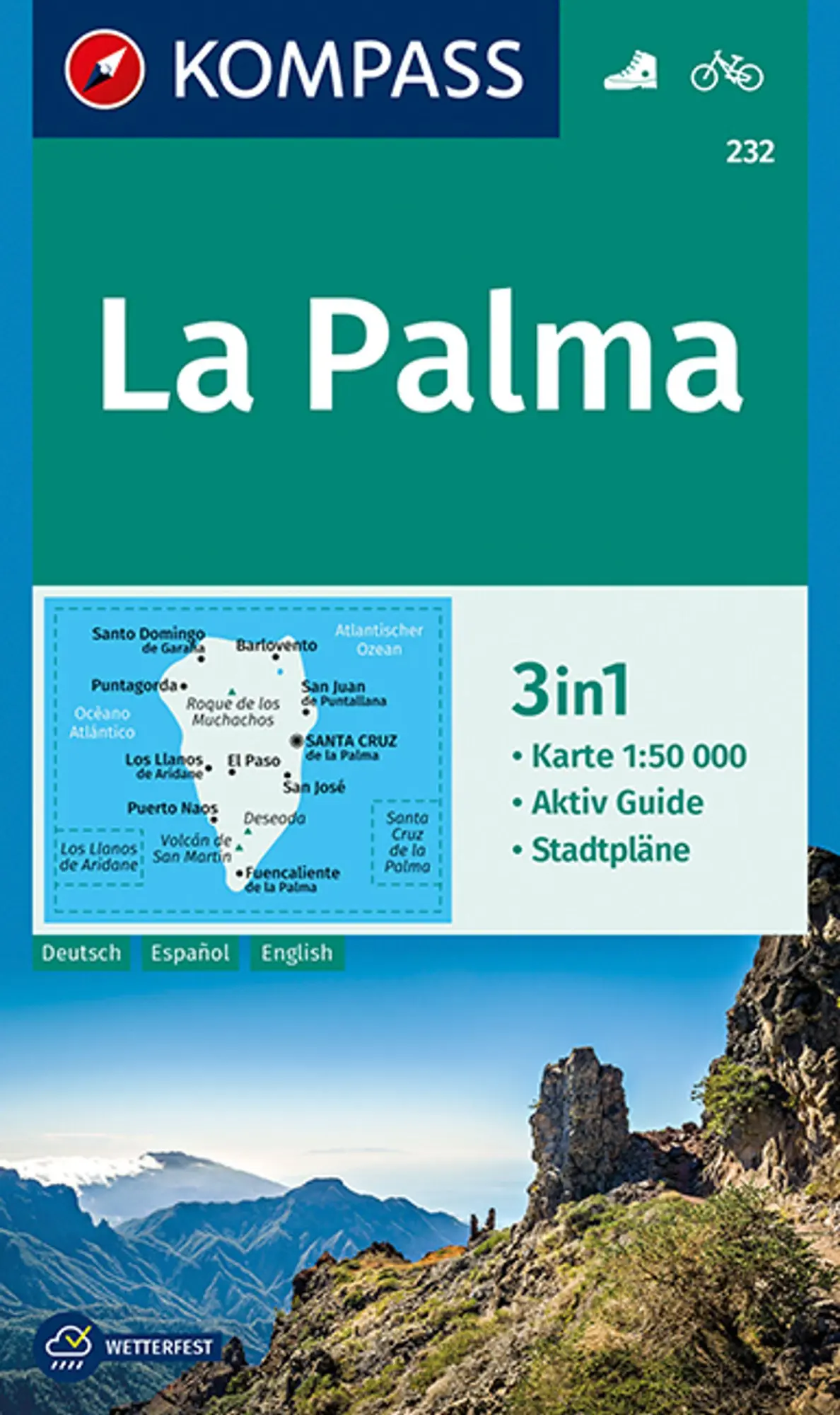 Cover: 9783990444832 | KOMPASS Wanderkarte 232 La Palma 1:50.000 | Kompass-Karten Gmbh | 1 S.