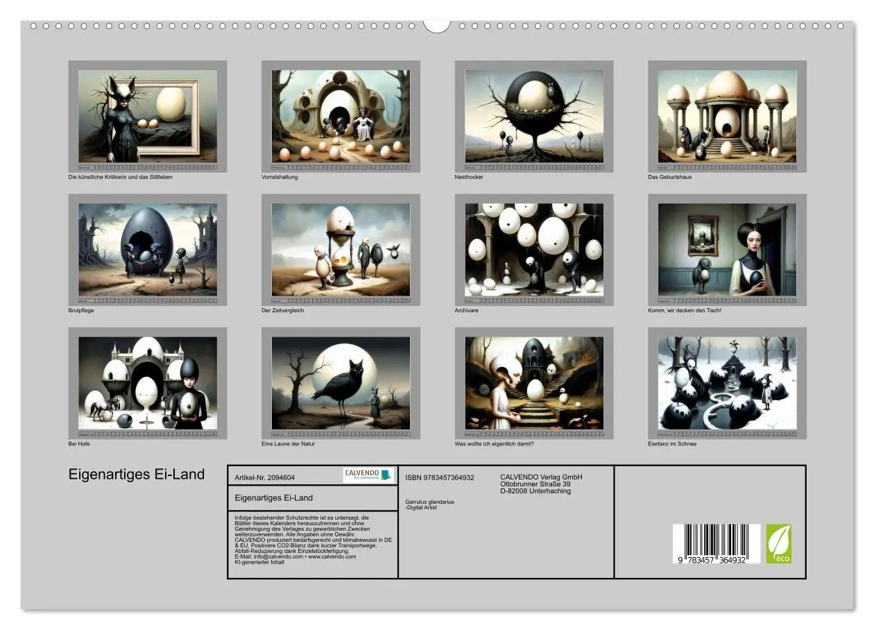 Bild: 9783457364932 | Eigenartiges Ei-Land (hochwertiger Premium Wandkalender 2026 DIN A2...
