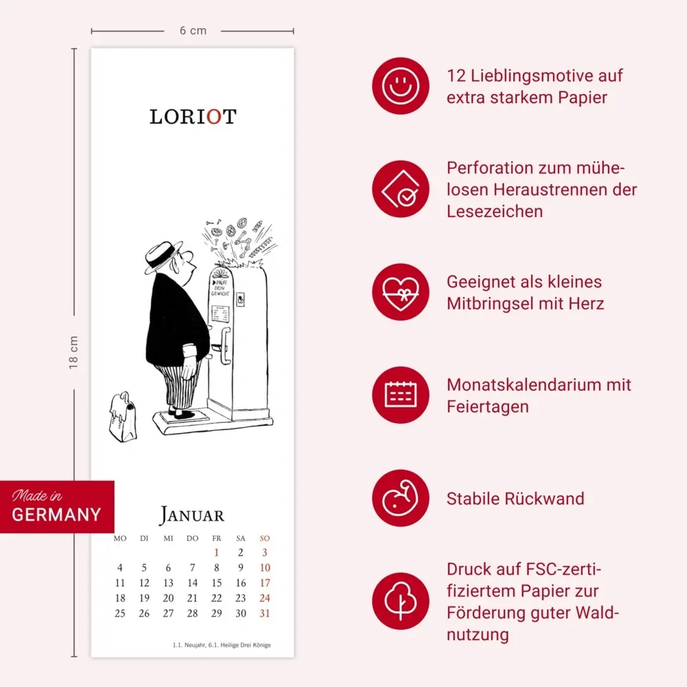 Bild: 9783756414932 | Loriot Lesezeichen &amp; Kalender 2027 | Loriot | Kalender | Geblockt