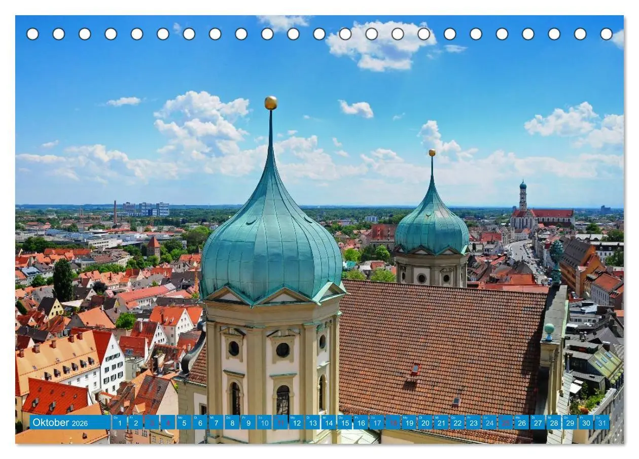 Bild: 9783516105032 | Augsburg und Umgebung (Tischkalender 2026 DIN A5 quer), CALVENDO...