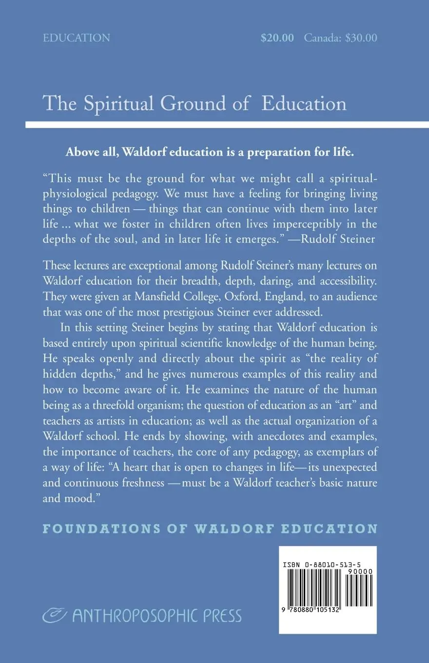 Rückseite: 9780880105132 | The Spiritual Ground of Education | (Cw 305) Volume 15 | Steiner