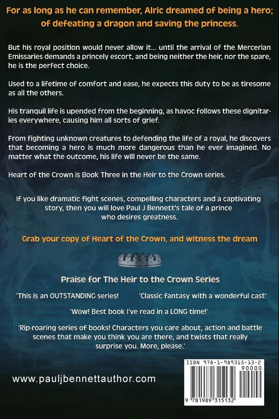 Rückseite: 9781989315132 | Heart of the Crown | Large Print Edition | Paul J Bennett | Buch