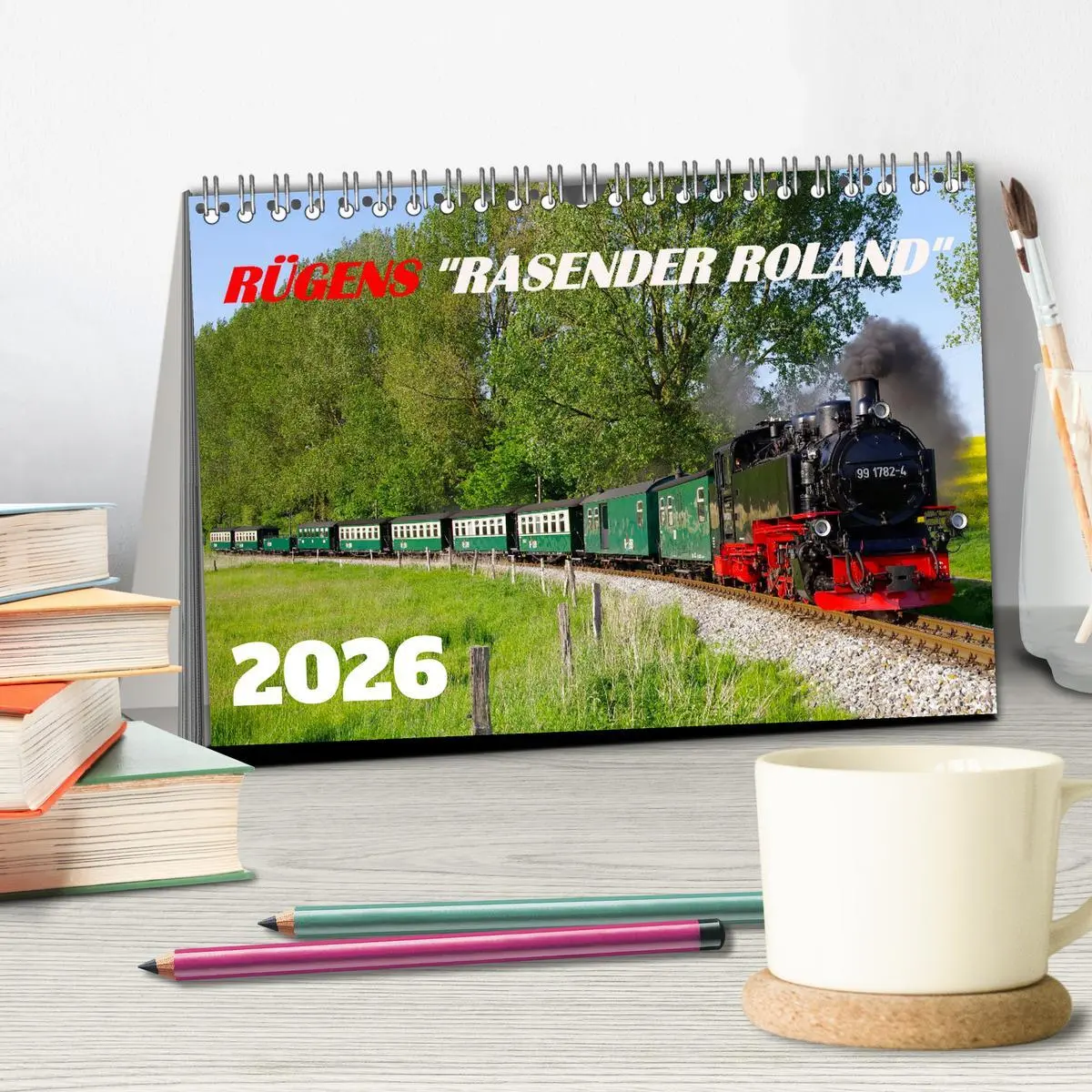 Bild: 9783457555132 | Rügens "rasender Roland" (Tischkalender 2026 DIN A5 quer), CALVENDO...
