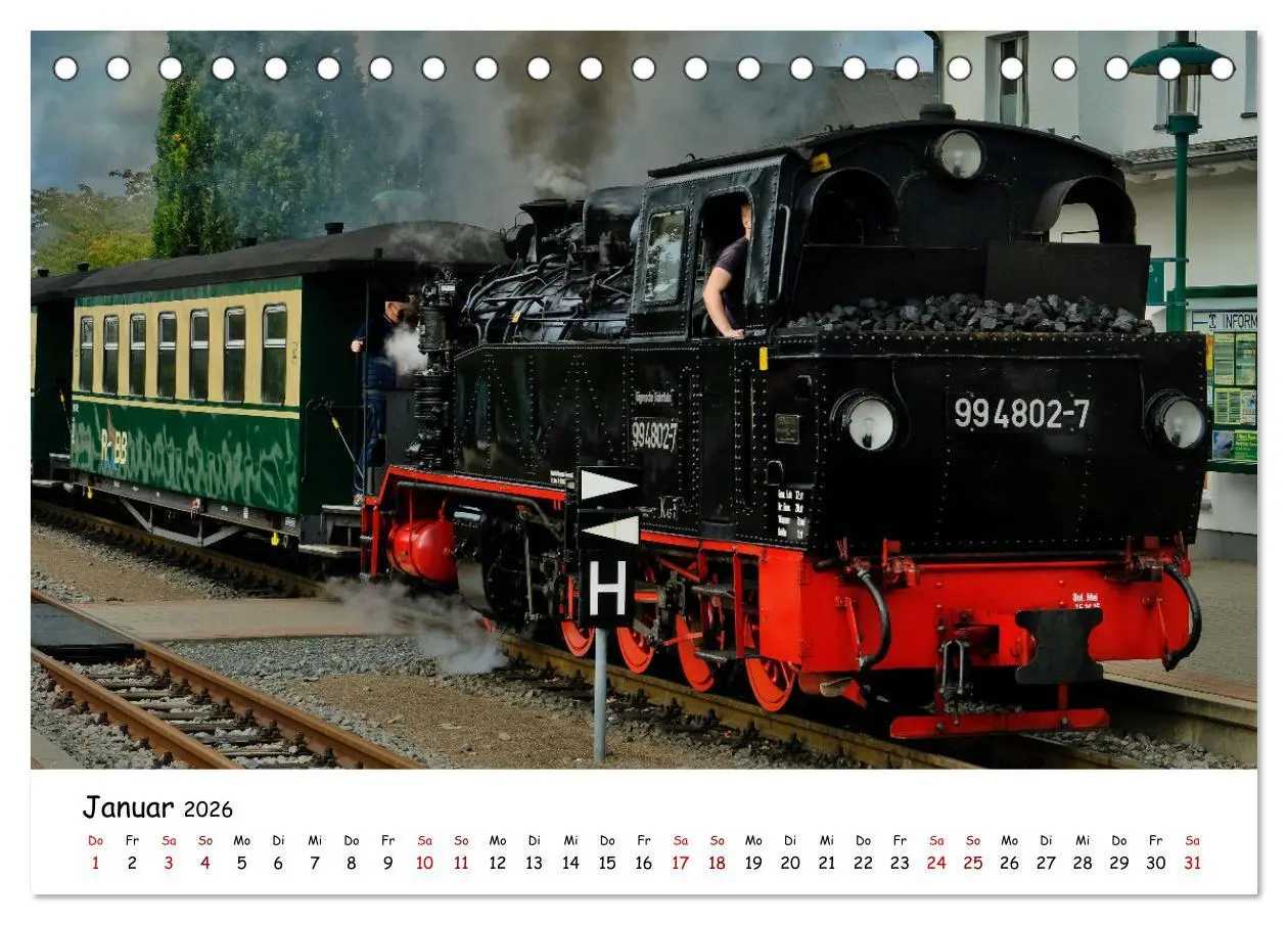 Bild: 9783457555132 | Rügens "rasender Roland" (Tischkalender 2026 DIN A5 quer), CALVENDO...