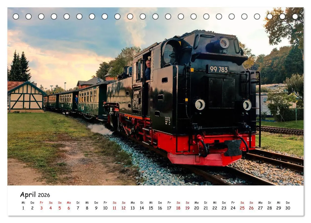 Bild: 9783457555132 | Rügens "rasender Roland" (Tischkalender 2026 DIN A5 quer), CALVENDO...