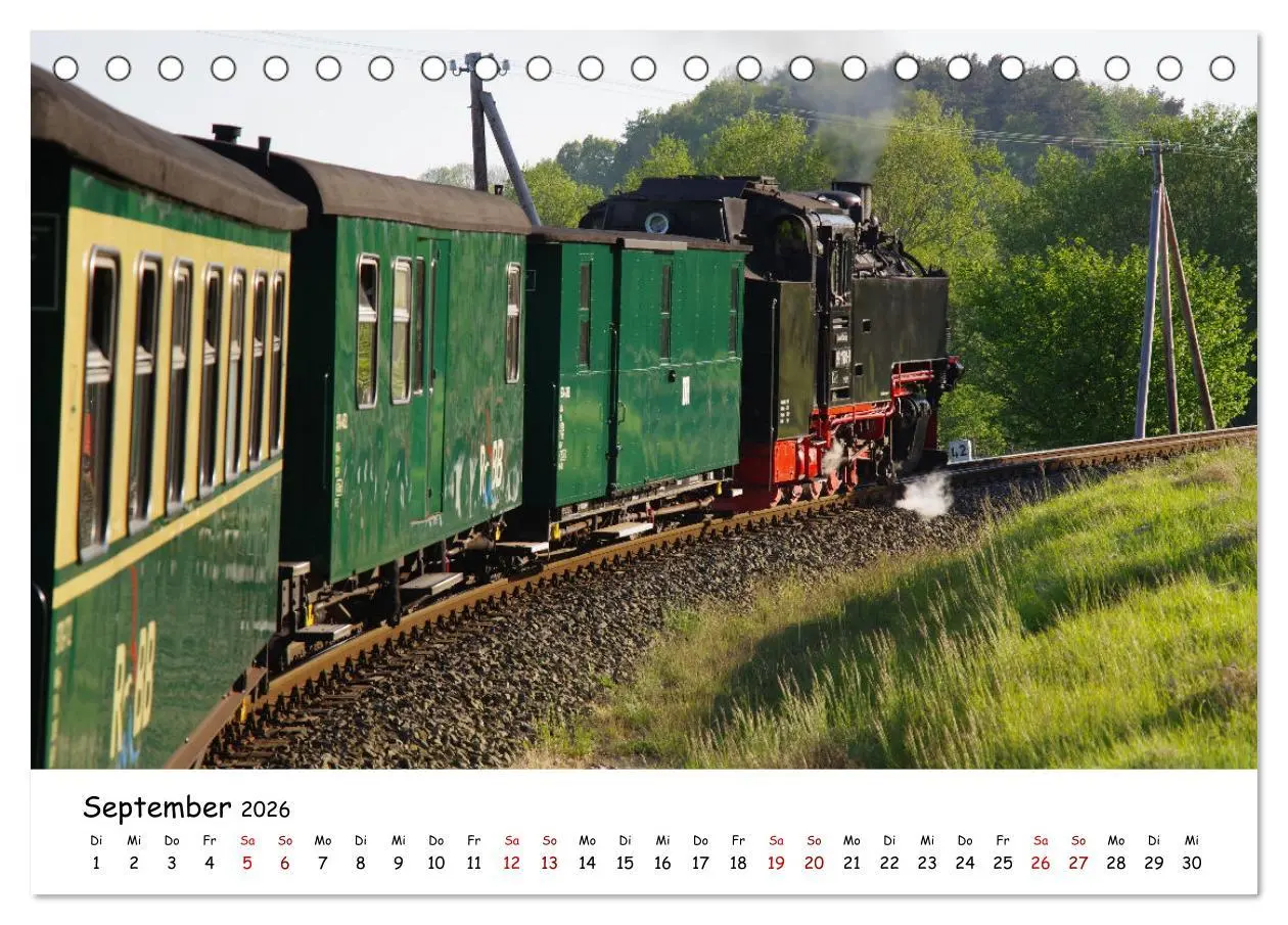 Bild: 9783457555132 | Rügens "rasender Roland" (Tischkalender 2026 DIN A5 quer), CALVENDO...