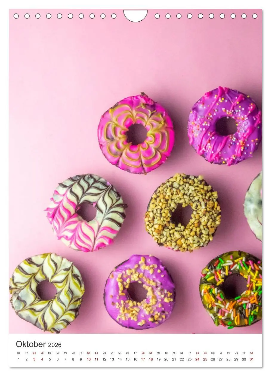 Bild: 9783516335132 | Donuts - Die runden Gaumenfreuden. (Wandkalender 2026 DIN A4 hoch),...
