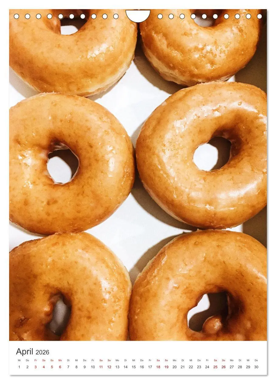 Bild: 9783516335132 | Donuts - Die runden Gaumenfreuden. (Wandkalender 2026 DIN A4 hoch),...