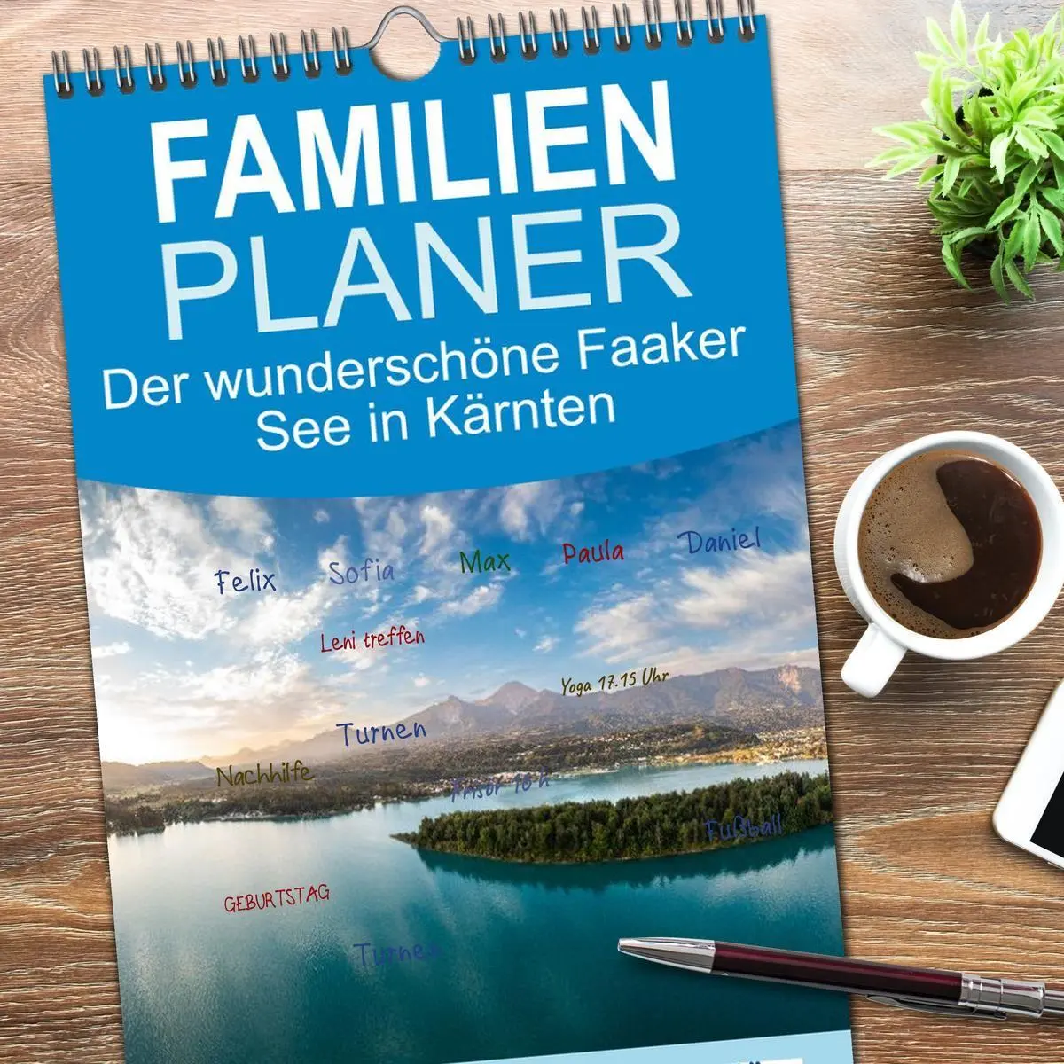 Bild: 9783516715132 | Familienplaner 2026 - Der wunderschöne Faaker See in Kärnten mit 5...