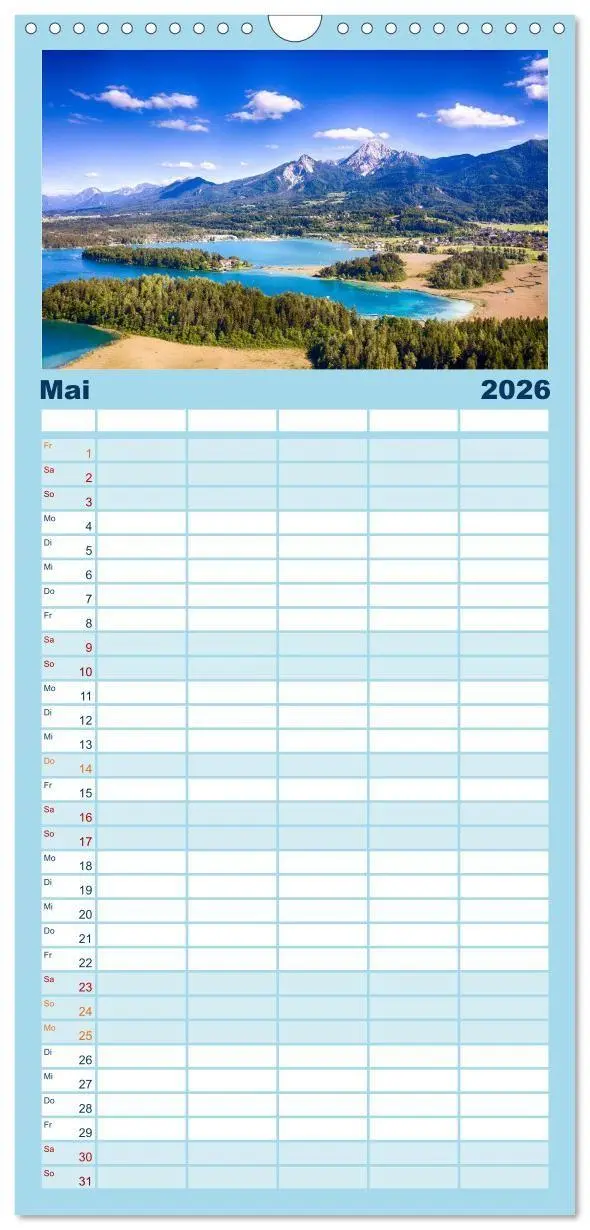 Bild: 9783516715132 | Familienplaner 2026 - Der wunderschöne Faaker See in Kärnten mit 5...