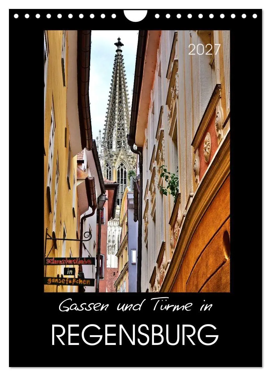 Cover: 9783569975132 | Gassen und Türme in Regensburg (Wandkalender 2027 DIN A4 hoch),...