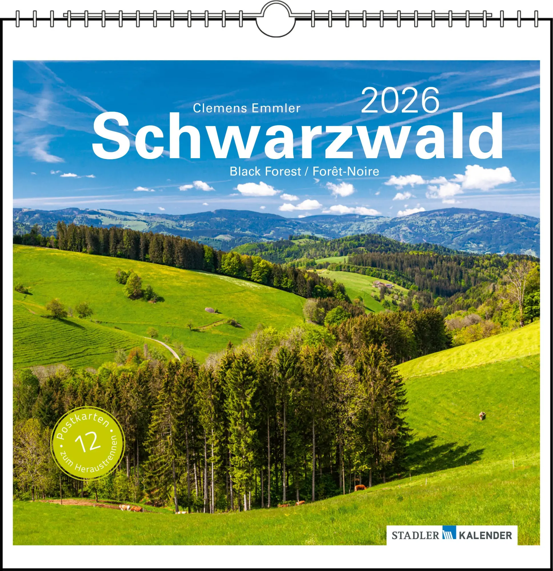Cover: 9783861925132 | Schwarzwald 2026 | Postkarten-Tischkalender | Clemens Emmler | 13 S.