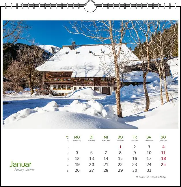 Bild: 9783861925132 | Schwarzwald 2026 | Postkarten-Tischkalender | Clemens Emmler | 13 S.