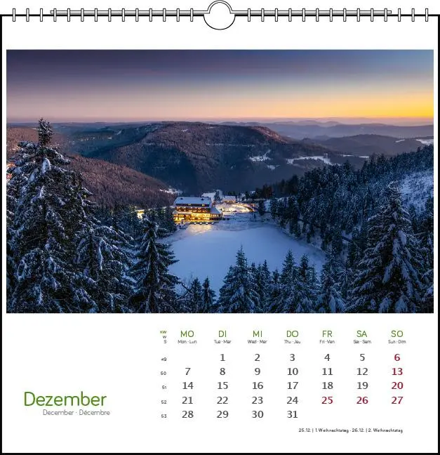 Bild: 9783861925132 | Schwarzwald 2026 | Postkarten-Tischkalender | Clemens Emmler | 13 S.