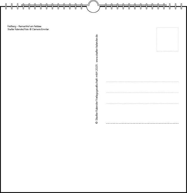 Bild: 9783861925132 | Schwarzwald 2026 | Postkarten-Tischkalender | Clemens Emmler | 13 S.