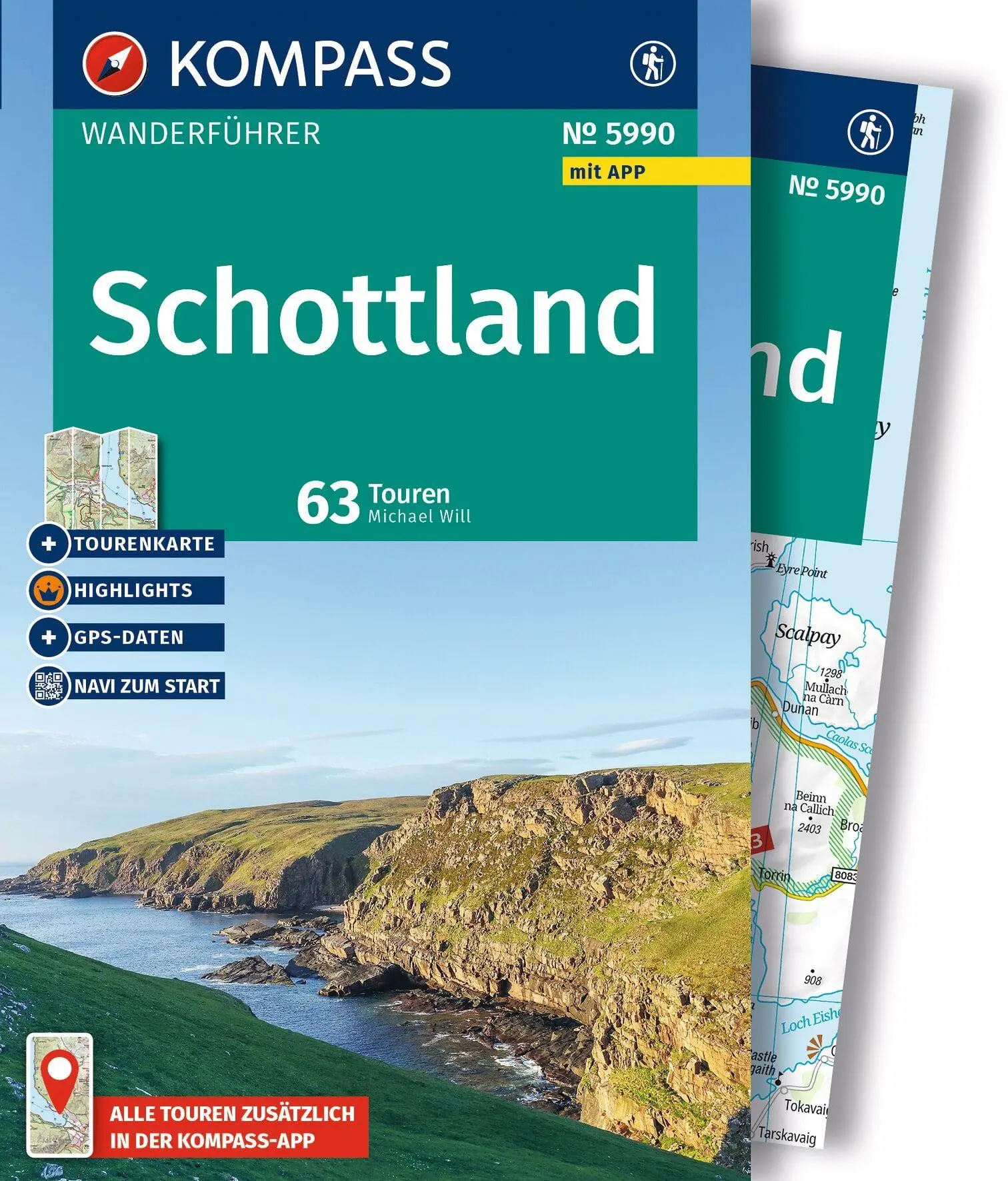 Cover: 9783991545132 | KOMPASS Wanderführer Schottland, 63 Touren mit Extra-Tourenkarte