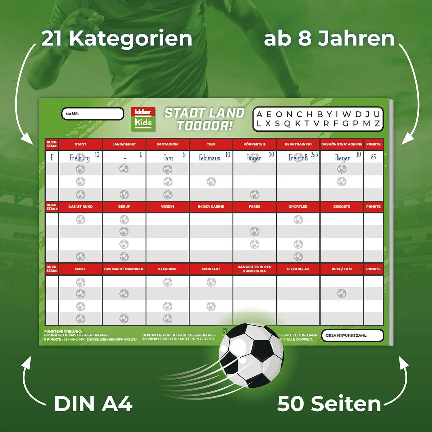 Bild: 4002051685232 | Kicker Kids: Stadt - Land - Tor! | Spiel | Spiel | Geblockt | 685232