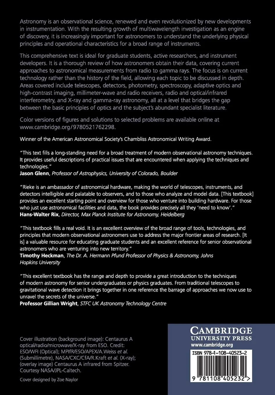 Rückseite: 9781108405232 | Measuring the Universe | George. H Rieke | Taschenbuch | Englisch