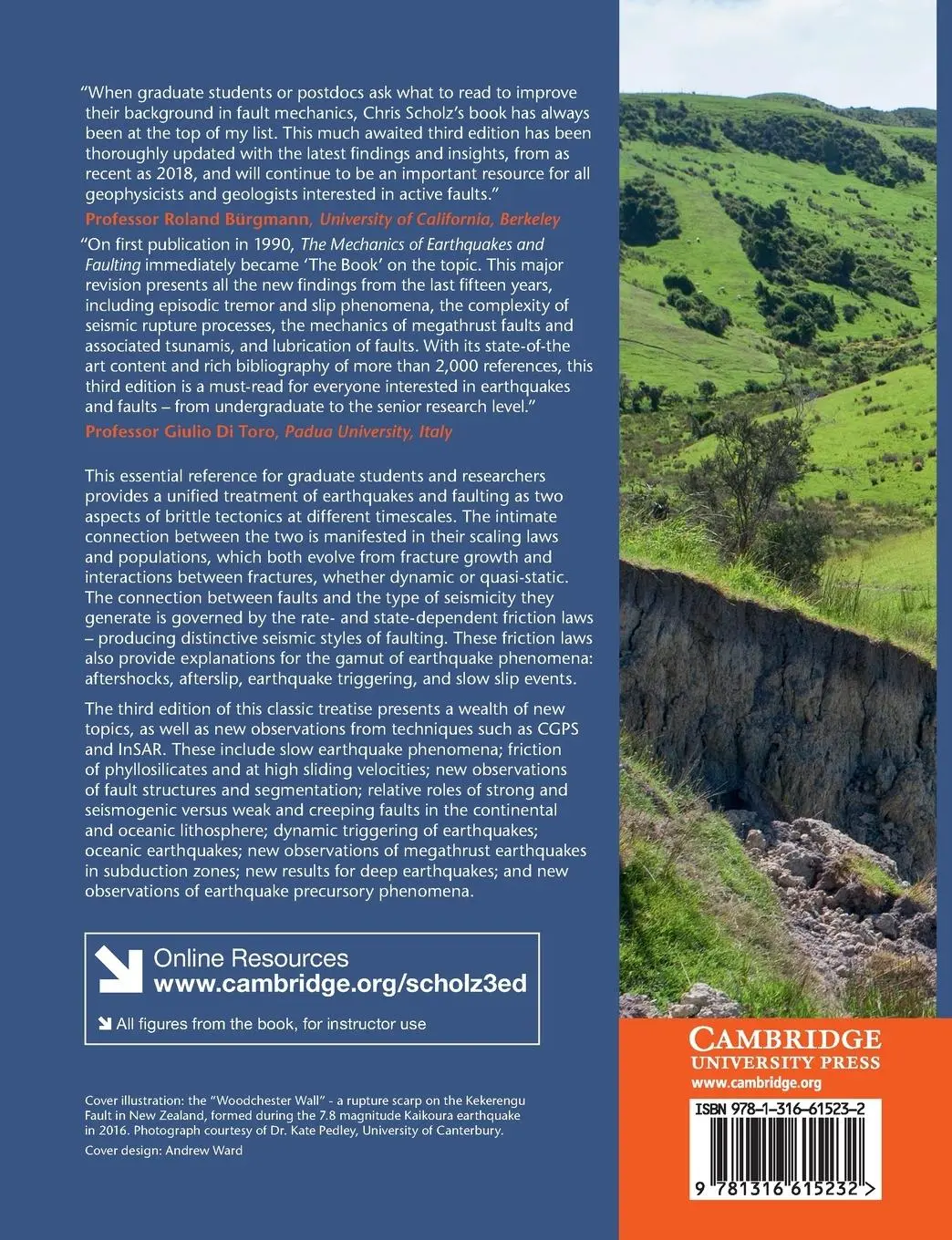 Rückseite: 9781316615232 | The Mechanics of Earthquakes and Faulting | Christopher H. Scholz