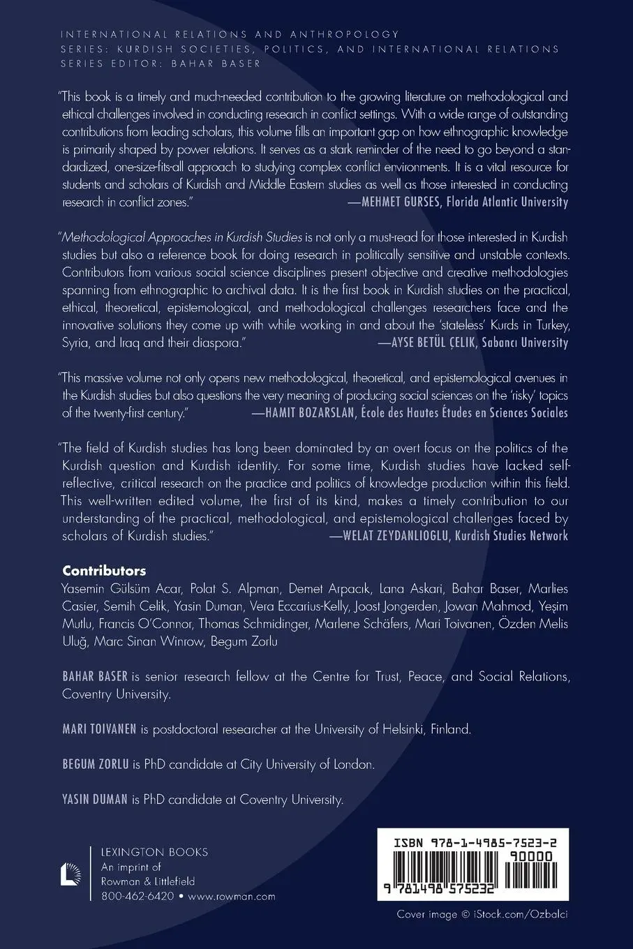 Rückseite: 9781498575232 | Methodological Approaches in Kurdish Studies | Bahar Baser (u. a.)