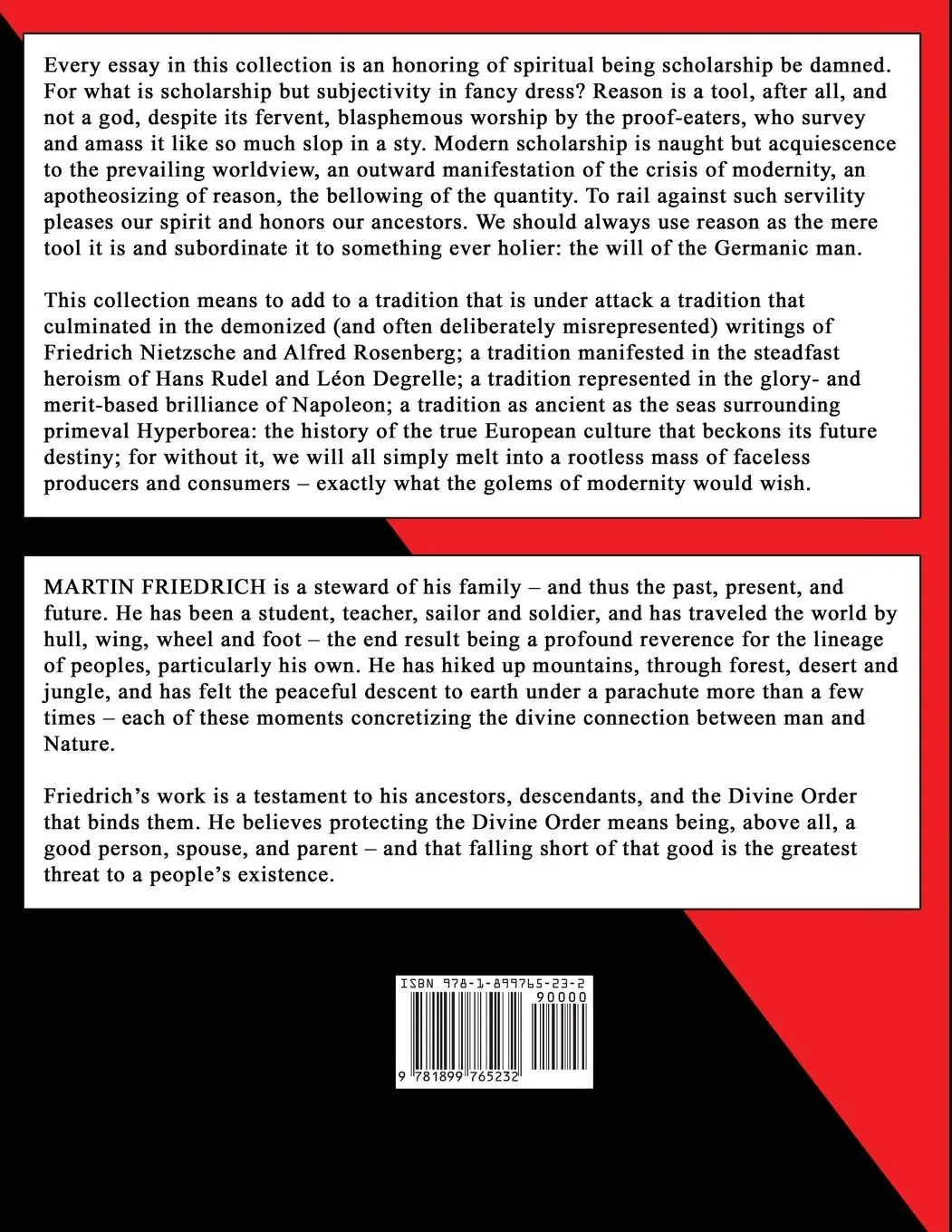 Rückseite: 9781899765232 | Myth and Sun Essays on Spiritual Conservatism | Martin Friedrich